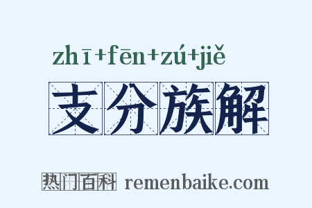 支分族解是什么意思的图片